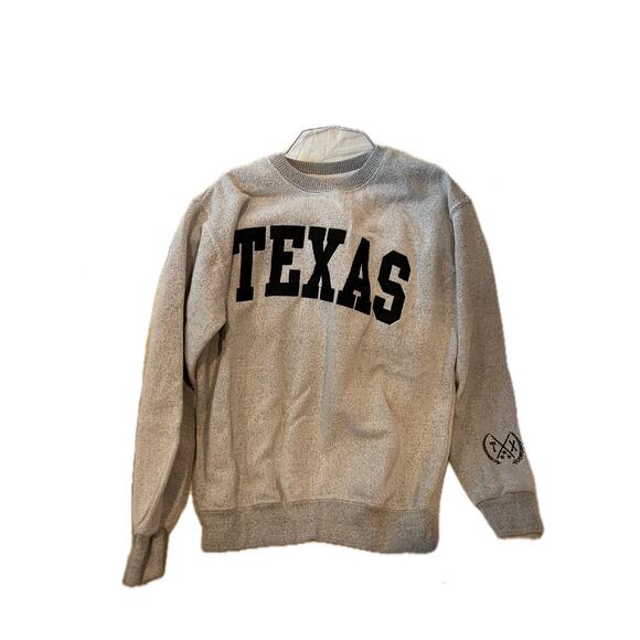 New York Popular Brand Texas Gray Crewneck Mens M - Picture 1 of 3
